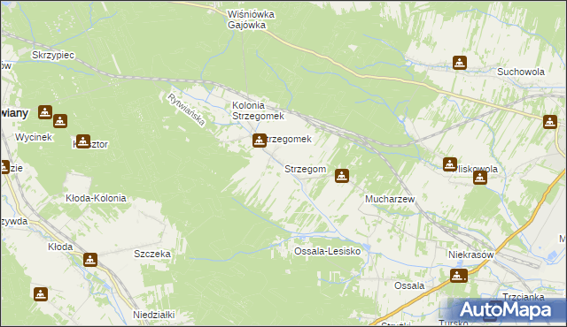 mapa Strzegom gmina Rytwiany, Strzegom gmina Rytwiany na mapie Targeo