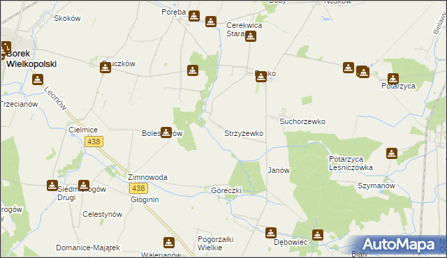 mapa Strzyżewko, Strzyżewko na mapie Targeo