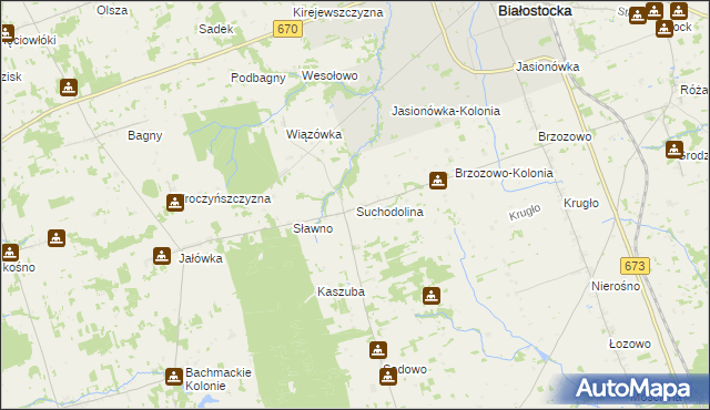 mapa Suchodolina, Suchodolina na mapie Targeo
