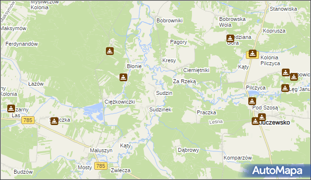 mapa Sudzin, Sudzin na mapie Targeo