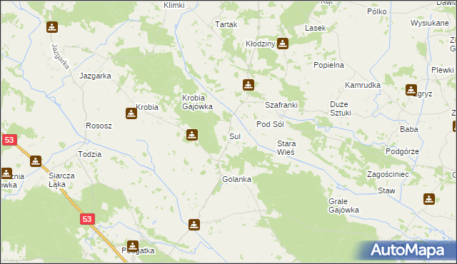 mapa Sul, Sul na mapie Targeo