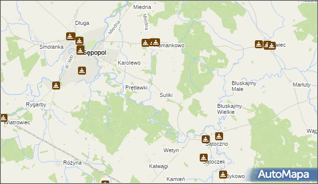 mapa Suliki, Suliki na mapie Targeo