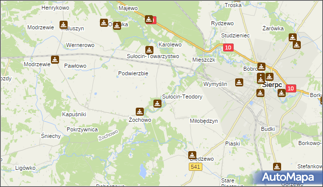 mapa Sułocin-Teodory, Sułocin-Teodory na mapie Targeo