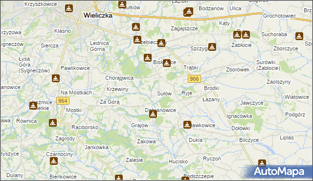 mapa Sułów gmina Biskupice, Sułów gmina Biskupice na mapie Targeo