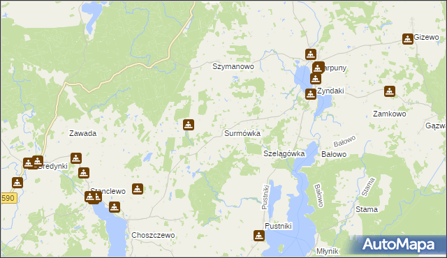 mapa Surmówka, Surmówka na mapie Targeo