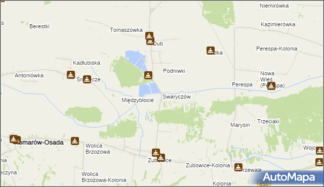 mapa Swaryczów, Swaryczów na mapie Targeo