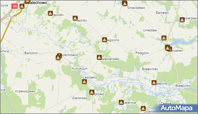 mapa Święcianowo, Święcianowo na mapie Targeo