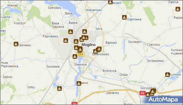 mapa Świerkówiec, Świerkówiec na mapie Targeo