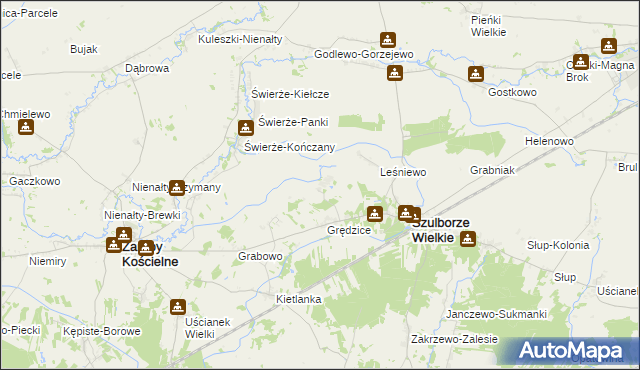 mapa Świerże-Leśniewek, Świerże-Leśniewek na mapie Targeo