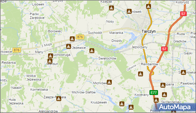 mapa Świętochów, Świętochów na mapie Targeo