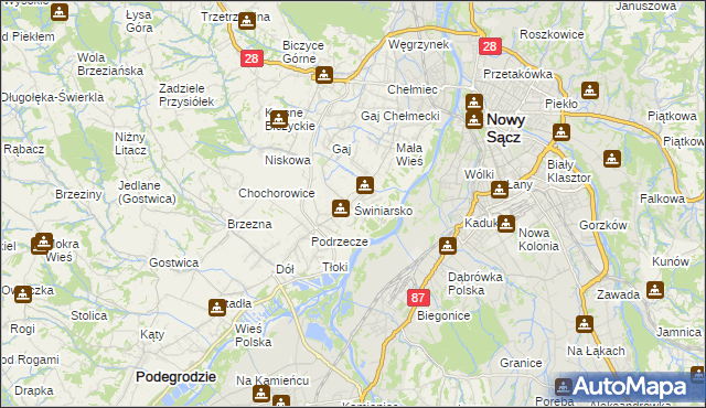 mapa Świniarsko, Świniarsko na mapie Targeo