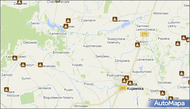 mapa Świszewy, Świszewy na mapie Targeo