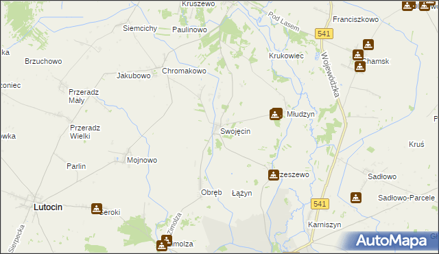 mapa Swojęcin, Swojęcin na mapie Targeo