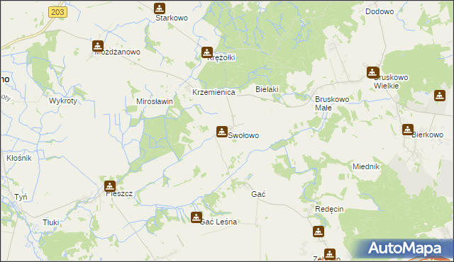 mapa Swołowo, Swołowo na mapie Targeo