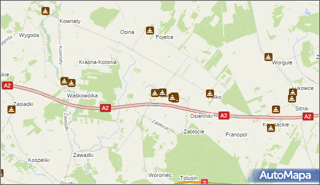 mapa Swory, Swory na mapie Targeo