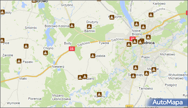 mapa Szabda, Szabda na mapie Targeo