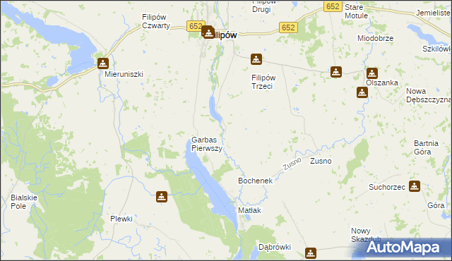 mapa Szafranki gmina Filipów, Szafranki gmina Filipów na mapie Targeo