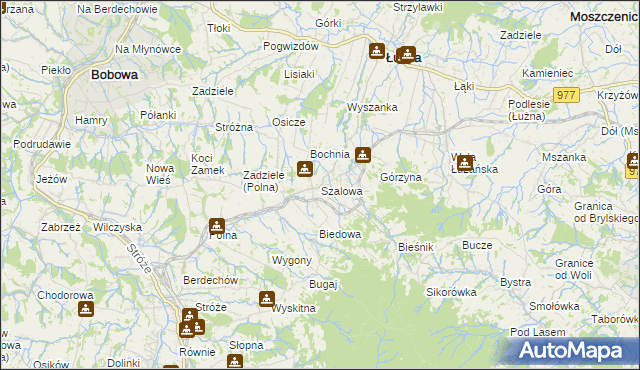 mapa Szalowa, Szalowa na mapie Targeo