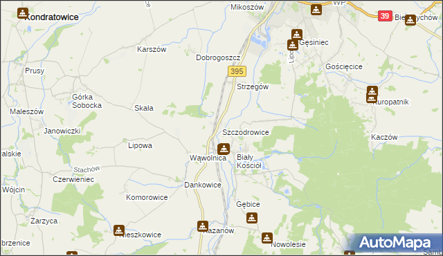 mapa Szczodrowice, Szczodrowice na mapie Targeo