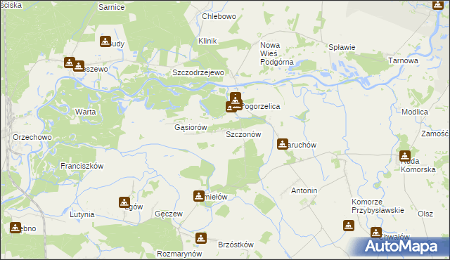 mapa Szczonów, Szczonów na mapie Targeo