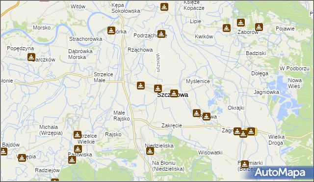 mapa Szczurowa, Szczurowa na mapie Targeo