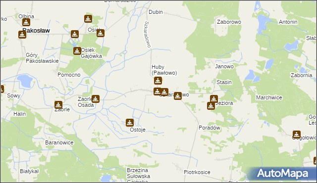 mapa Szkaradowo, Szkaradowo na mapie Targeo