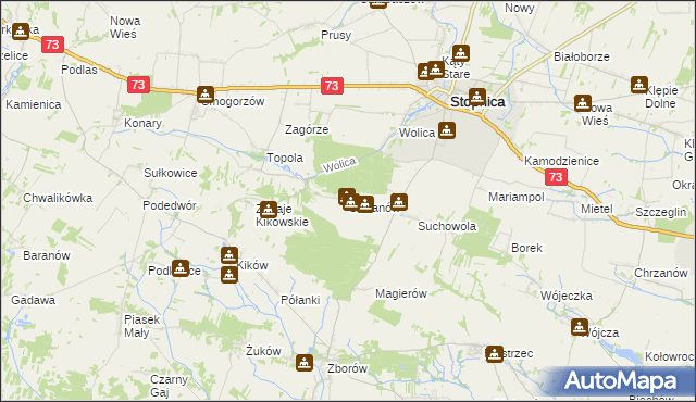 mapa Szklanów, Szklanów na mapie Targeo