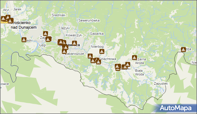 mapa Szlachtowa, Szlachtowa na mapie Targeo