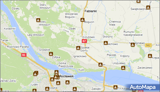 mapa Szpetal Górny, Szpetal Górny na mapie Targeo