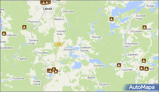 mapa Szwedzki Ostrów, Szwedzki Ostrów na mapie Targeo