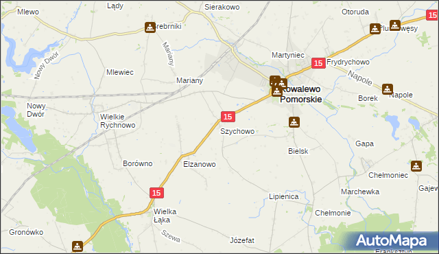 mapa Szychowo, Szychowo na mapie Targeo