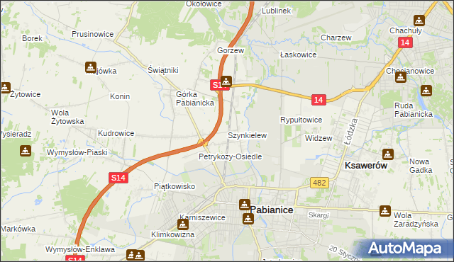 mapa Szynkielew, Szynkielew na mapie Targeo