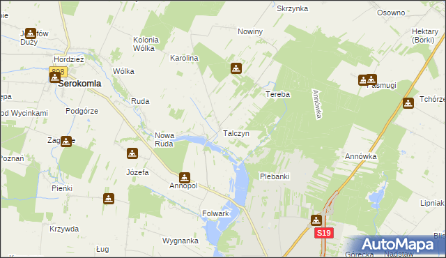 mapa Talczyn, Talczyn na mapie Targeo