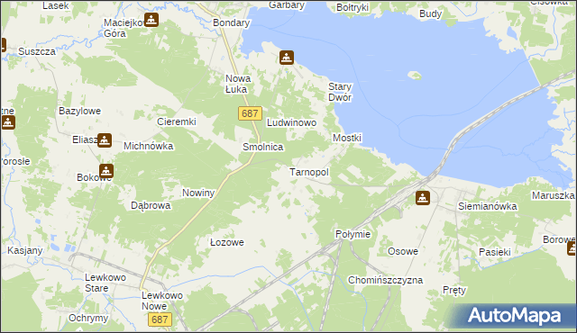 mapa Tarnopol, Tarnopol na mapie Targeo