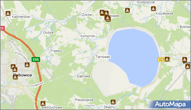 mapa Tarnówek gmina Polkowice, Tarnówek gmina Polkowice na mapie Targeo