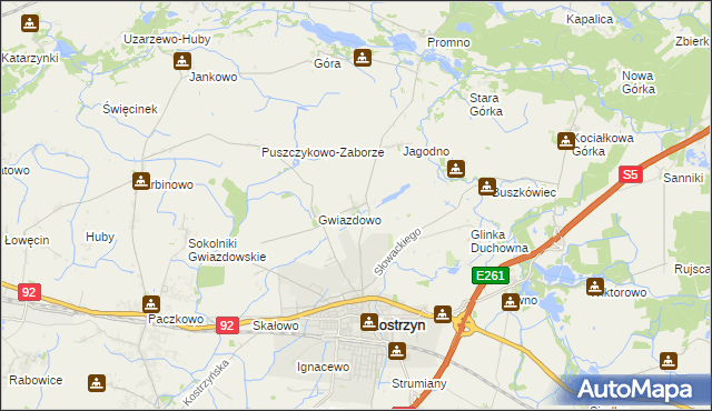 mapa Tarnowo gmina Kostrzyn, Tarnowo gmina Kostrzyn na mapie Targeo