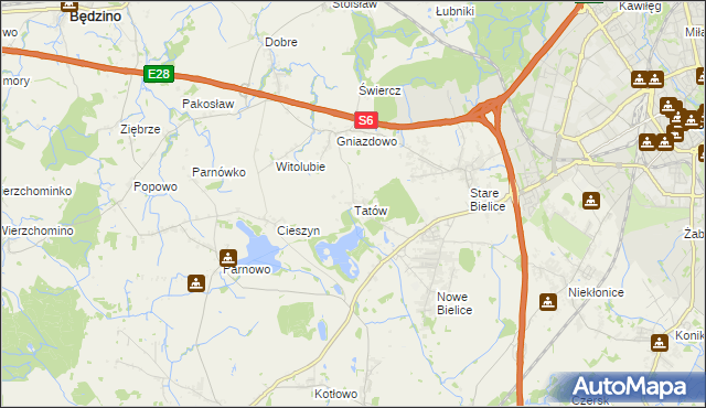 mapa Tatów, Tatów na mapie Targeo
