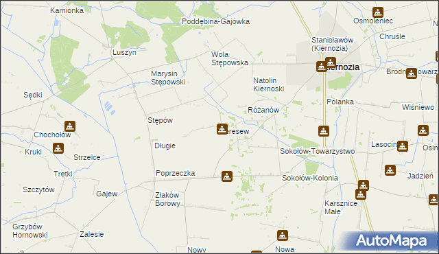 mapa Teresew, Teresew na mapie Targeo