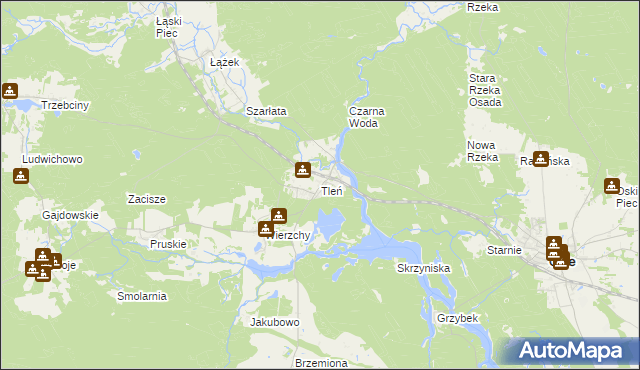 mapa Tleń, Tleń na mapie Targeo