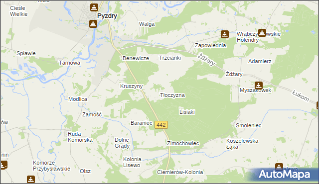mapa Tłoczyzna, Tłoczyzna na mapie Targeo