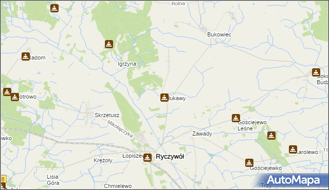 mapa Tłukawy, Tłukawy na mapie Targeo