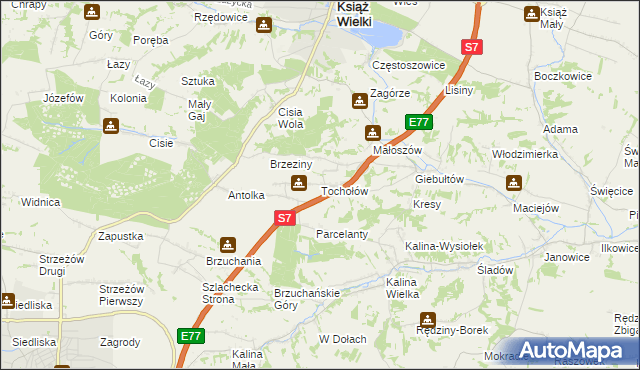 mapa Tochołów, Tochołów na mapie Targeo