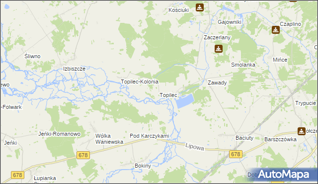 mapa Topilec, Topilec na mapie Targeo