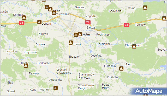 mapa Trakt Puszczański, Trakt Puszczański na mapie Targeo