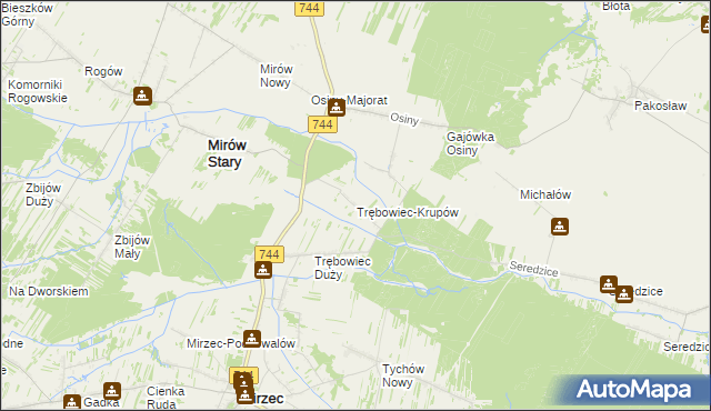 mapa Trębowiec-Krupów, Trębowiec-Krupów na mapie Targeo