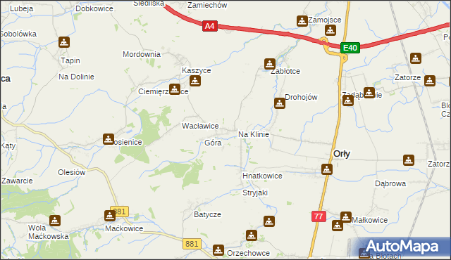 mapa Trójczyce, Trójczyce na mapie Targeo