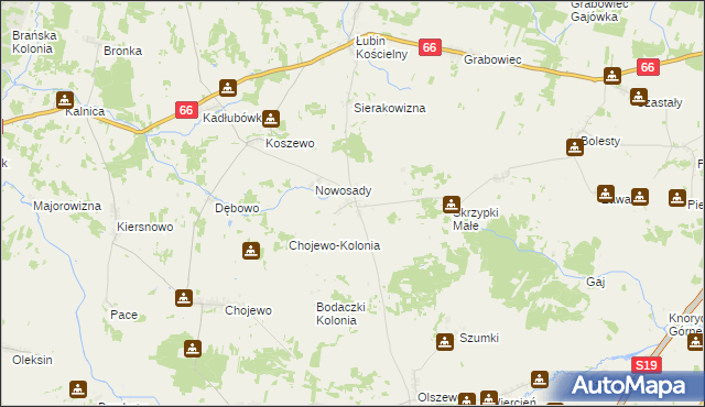 mapa Truski, Truski na mapie Targeo