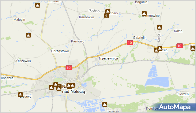 mapa Trzeciewnica, Trzeciewnica na mapie Targeo