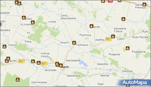 mapa Tuchowicz, Tuchowicz na mapie Targeo