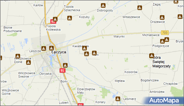 mapa Tum, Tum na mapie Targeo